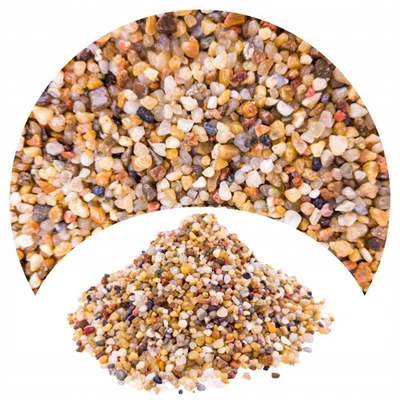 TD STONES 2 kg Quarzsand für Aquarien, bernsteinfarben, 3-5 mm