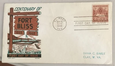 GTSTAMPS US FDC Sc #976 Cachet Craft 1948 El Paso TX Fort Bliss - Image 1 of 2