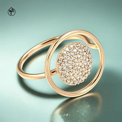Damenring Zirkonia Vergoldet Rosegold Gold 585 Hochwertiger Ring - Bild 1 von 4