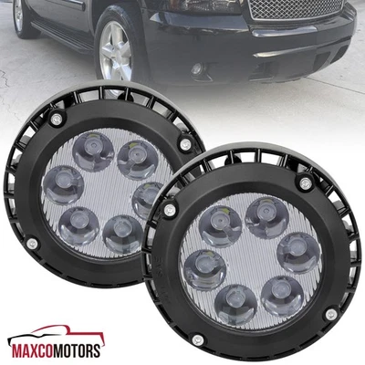 Fog Lights Fits 2007-2014 Chevy Tahoe Suburban GMC Yukon XL 1500 LED Bumper Lamp - Image 1 of 4