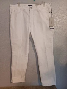 NWT~NYDJ~Alina~CONVERTIBLE ANKLE~optic white~JEANS~crop~Lift-Tuck~sz 14P - Picture 1 of 8