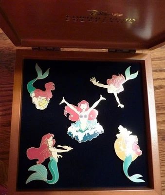 Disney Little Mermaid 5 Pin Set, LE 1500 15th Anniversary Ariel 2004 - Image 1 of 4
