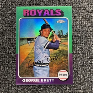 Topps Chrome Iconic Rookie Reimpresiones George Brett RC 2019 refractor raro - Imagen 1 de 2