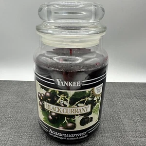 Yankee Candle Black Currant RETIRED & RARE Black Band Jar/Candle 22 oz - Imagen 1 de 10