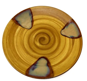 Sango Splash 4951 Brown Drip Glaze 12 inch Platter Chop Plate Swirl Stoneware - Picture 1 of 5