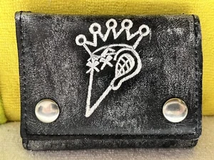 Grind King Small Skateboard Chain Wallet El GK Leather Trifold Black - Picture 1 of 7