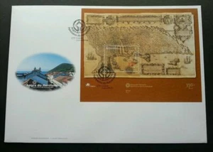[SJ] Portugal Cultural Inheritance 2001 Map Route Ship Sailboat (miniature FDC) - Picture 1 of 5