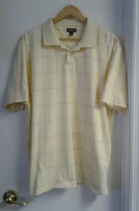 Van Heusen Men's Polo Yellow Check Size XL - Picture 1 of 5