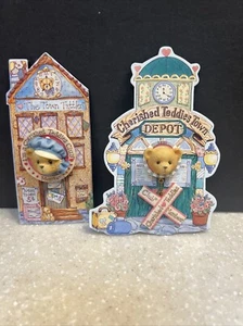 Cherished Teddies Town Depot & Tattler Pin New 2 Lot Club Membear - Picture 1 of 7