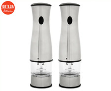 Salt & Pepper Electric Grinder shaker Set of 2 Stainless Steel Mill Automatic 