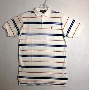 POLO RALPH LAUREN Vintage Placket Shirt Boys Sz 20 Multicolor Stripe Cotton NWT - Picture 1 of 7