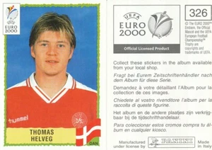 326 THOMAS HELVEG DENMARK DANMARK PANINI EURO 2000 STICKER VIGNETTE - Picture 1 of 1