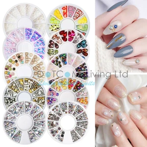 Diamante Strass Gemme Cristallo Charms Glitter Moda 3D Decorazione Nail Art - Foto 1 di 17