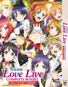 DVD ANIME LOVE LIVE! COMPLETE SERIES VOL.1-102 END + 2 MOVIE ENGLISH DUB REG ALL - Picture 1 of 5