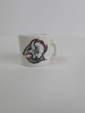 NHL Mini Mug BUFFALO SABRES Hockey Ceramic CUP 1.25" Tall Two Sides Collectibles Cover