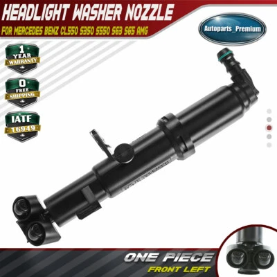 Headlight Washer Nozzle for Mercedes Benz CL550 S350 S550 S63 S65 AMG Front Left - Image 1 of 4