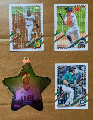 BUY 4, GET 3!🔥⚾️2021 TOPPS Holiday (1-#220) Some w/ Metallic Snow, You Pick! - Image 1 of 2