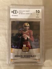 Brock Osweiler Rookie Card 2012 Leaf Draft Gold #7 BGS BCCG 10