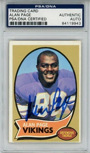 Alan Page Autographed 1970 Topps #59 Trading Card PSA Slab 43640 - Picture 1 of 2