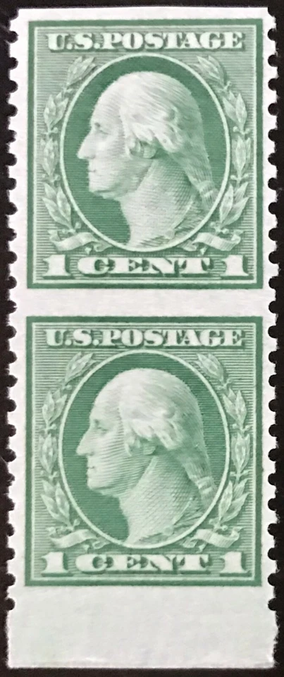 US #0538a MNH 1919 Washington-Franklin Definitive [Imperf Pair] - Image 1 of 1