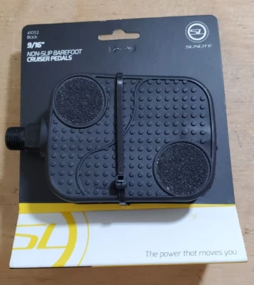 SUNLITE Non-Slip Barefoot 9/16" Black Bicycle Pedals - Image 1 of 3