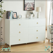 Modern Nightstand Bedroom Dresser Storage 6-Drawers Bedside Cabinet Organizer UK