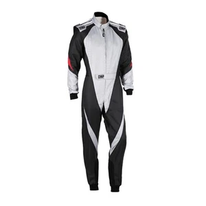 2025 OMP KS-3X Karting Suit Overalls Adult FIA 8877-2022 Spec Black + Gray Kart - Picture 1 of 2