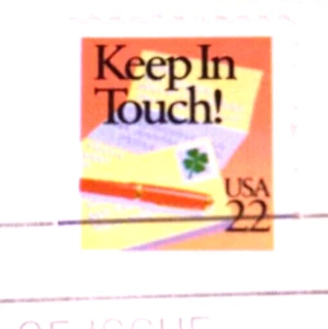 Special Messages - Keep In Touch! - 1987 22kt Gold Replica Stamps - SEE BELOW - Picture 1 of 4