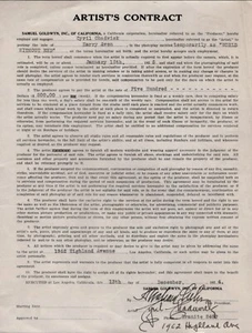 Contrato de película firmado por Cyril Chadwick 1925 - Imagen 1 de 2