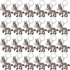 24 Pack Donkey Keychains Party Decoration for Guests, Farm Animal Themed Party, - Picture 1 of 12