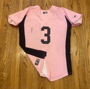 Salem Avalanche OT Sports Breast Cancer Pink Game Used Worn MILB Baseball Jersey - Picture 1 of 12