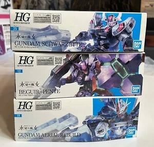 Gundam 1/144 HG WFMThe Witch From Mercury Model Kit 3pcs SET ! - Picture 1 of 3