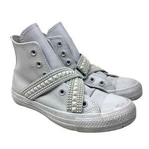Converse Chuck Taylor All Star Punk Strap Sneaker Shoes Womens 7 Gray Streetwear - Picture 1 of 24