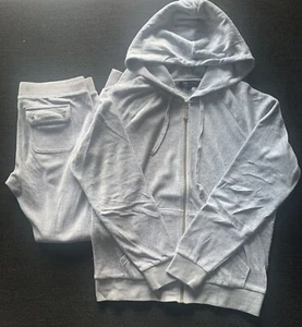 Original Juicy Couture Hoodie Medium & Hose mit Bündchen Small hellgrau - Bild 1 von 3