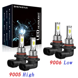 9005 9006 LED Headlights Kit Combo Bulbs 6500K HIGH LOW Beam Super White Bright - Imagen 1 de 12
