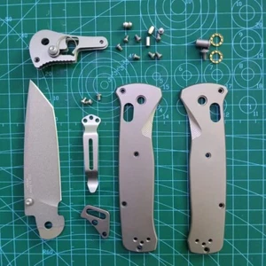 1Set Titanium Alloy Handle Scales+14C28N Stainless Steel Blade for Benchmade 537 - Picture 1 of 2