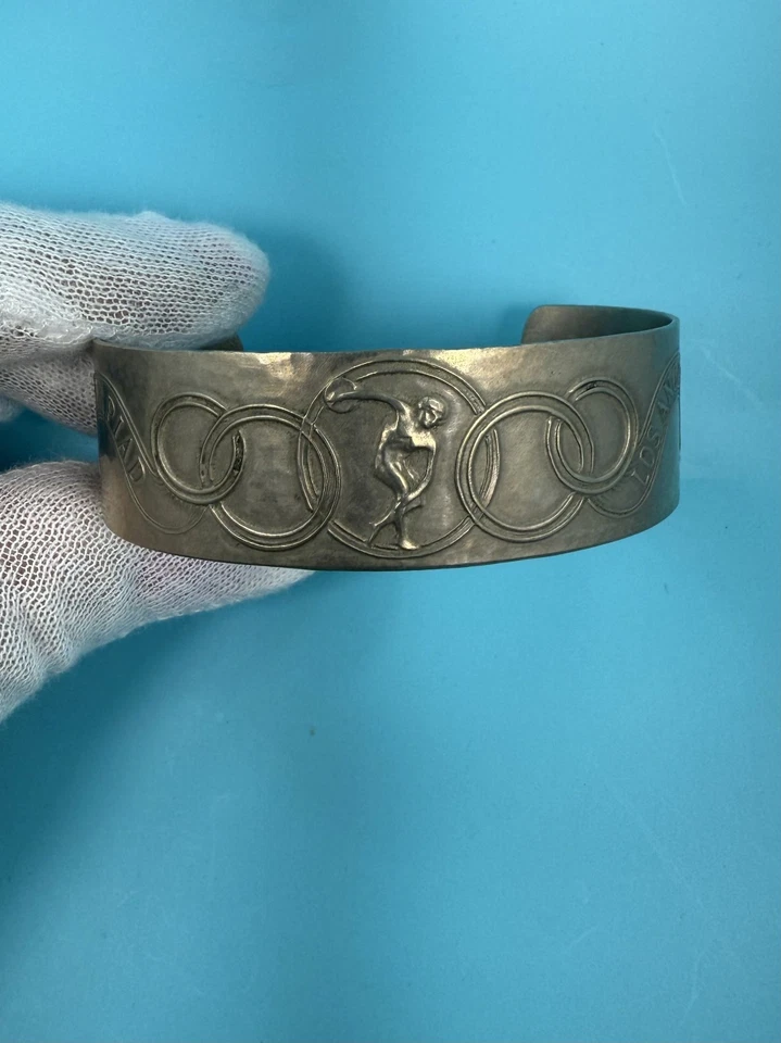 Very Rare Los Angeles 1932 Summer Olympics Cuff Collectable Bracelet 24.9g - Image 1 of 4