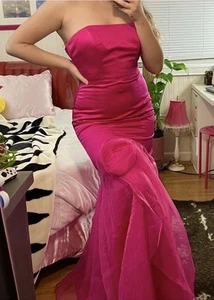 David’s Bridal magenta, Pink Formal Gown - Picture 1 of 10