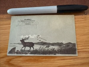 Gilbert Trade Card-Hatter/Furrier-Peoria, IL.  U380 - Picture 1 of 2