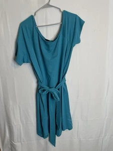 Vestido Torrid para mujer talla 2/2X manga corta hasta la rodilla azul con cinturón 622 - Imagen 1 de 6