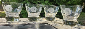 4 RARI bicchieri da whisky vintage, Arbor Rose di Glastonbury - Lotus. SPEDIZIONE GRATUITA - Foto 1 di 12