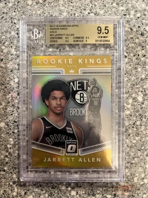 2017-18 Panini Optic Rookie Kings Gold Jarrett Allen /10 BGS 9.5 Cavs - Image 1 of 2