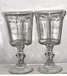 2 Lenox ANTIQUE CRYSTAL 6 5/8" WATER WINE GOBLETS - Picture 1 of 1