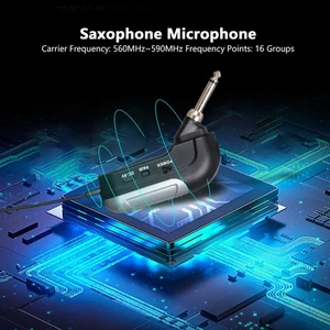 Wireless Instrument Mic Cardioid Condenser Gooseneck Instrument Mic For Horn ESE - Picture 1 of 24