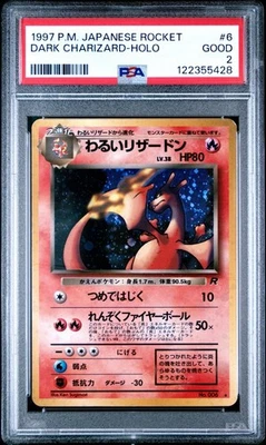 [PSA 2] Dark Charizard No. 6 Team Rocket old4 Holo Rare Japanese POKEMON  - Image 1 of 2