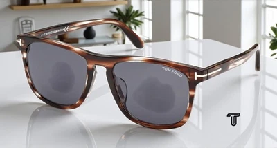 Gafas de sol para hombre Tom Ford FT0930-F 56A Gerard-02 Square Havana Smoke 56 mm Foto 1 de 4