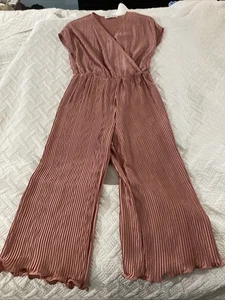 Zara Jumper Junior Size 10 Dusty Pink Wide Flowy Legs Y2K Boho - Picture 1 of 5