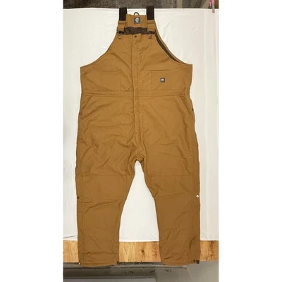 Berne Mens 5XL Tall Brown Quilted Lined Canvas Bib Overalls Workwear EUC - Image 1 of 4