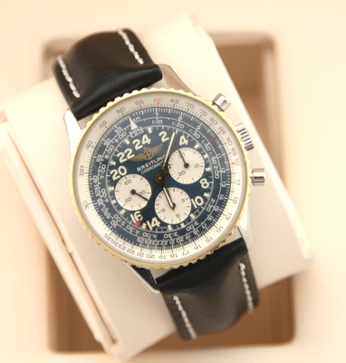Breitling Navitimer Cosmonaute Handaufzug Stahl-Gold Neue Revision 2 J Garantie - Bild 1 von 4