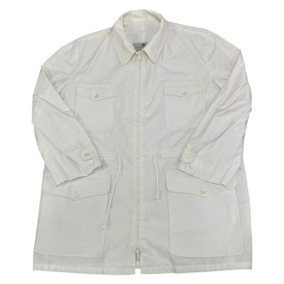 Chaqueta de campo Aquascutum para hombre safari utilitaria blanca de algodón grande Foto 1 de 4